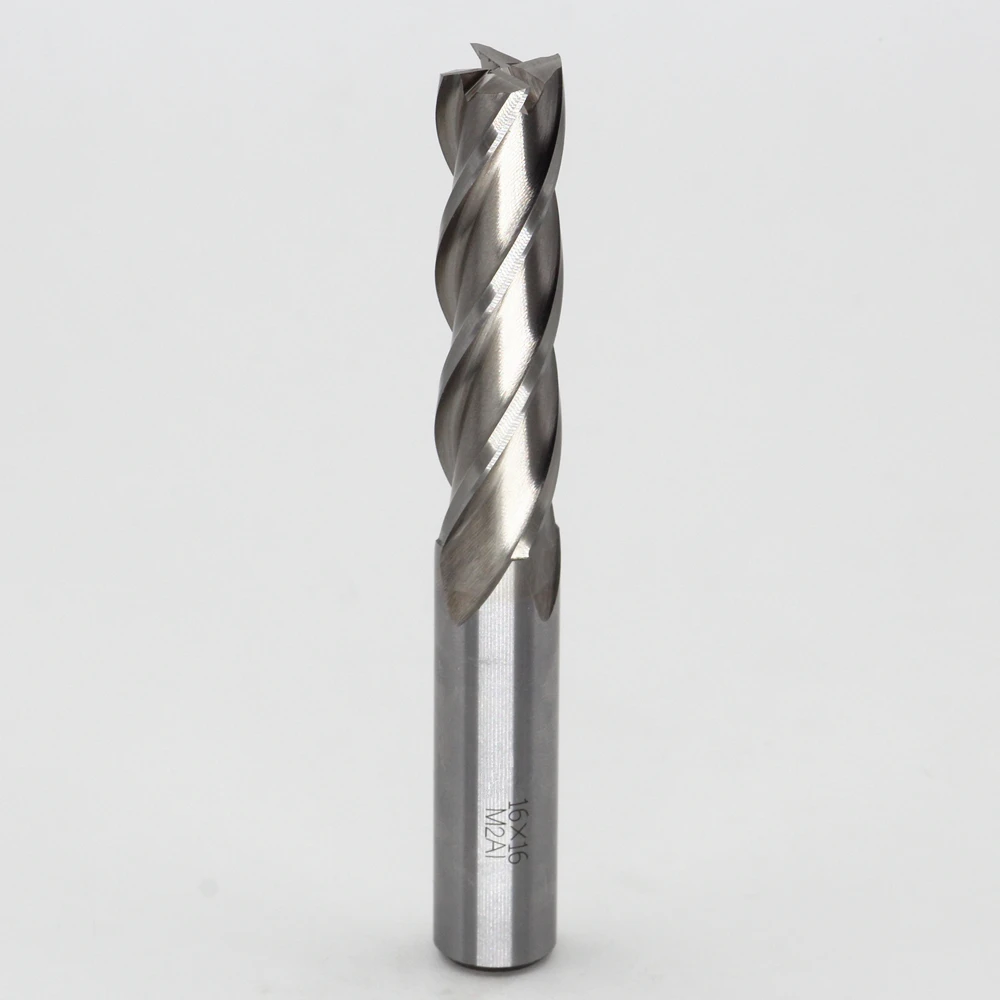 

New 4Flutes 4F16*16*63*123mm M2AI Dia 16mm End Mill Router Bit Milling Cutter Machine CNC Drill Tool Super-Hard High Speed Steel