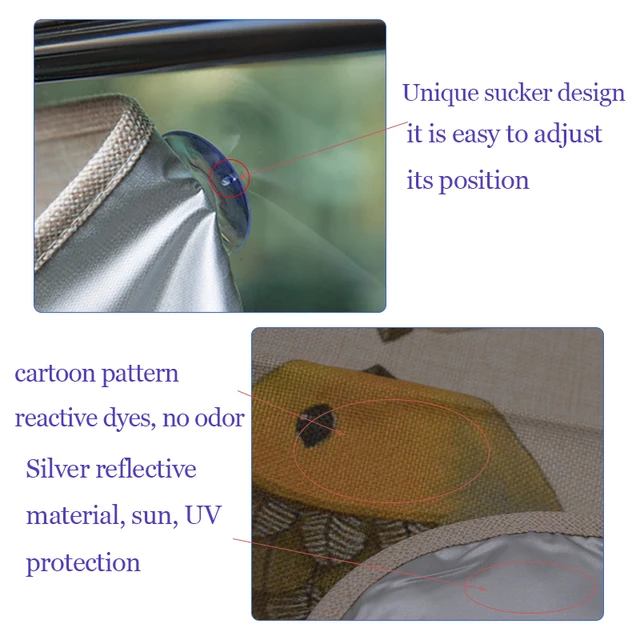 Universal Car Side Window Sunshade Curtain Summer Adjustable Solar Sun Visor for Baby Solar UV Protection Sheets for Kids