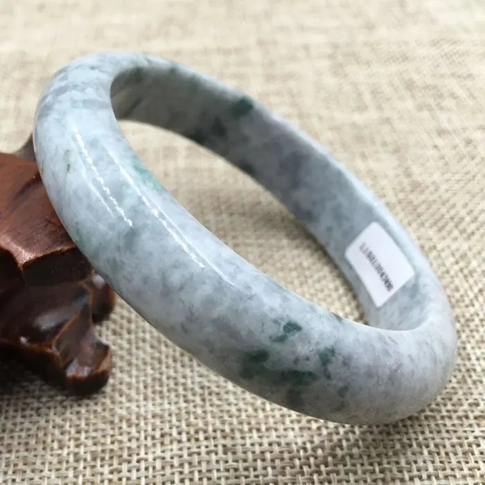 

61mm Certified Grade "A" Natural Green Jadeite Jade Gems Bracelet Bangle 043490 a 5.19