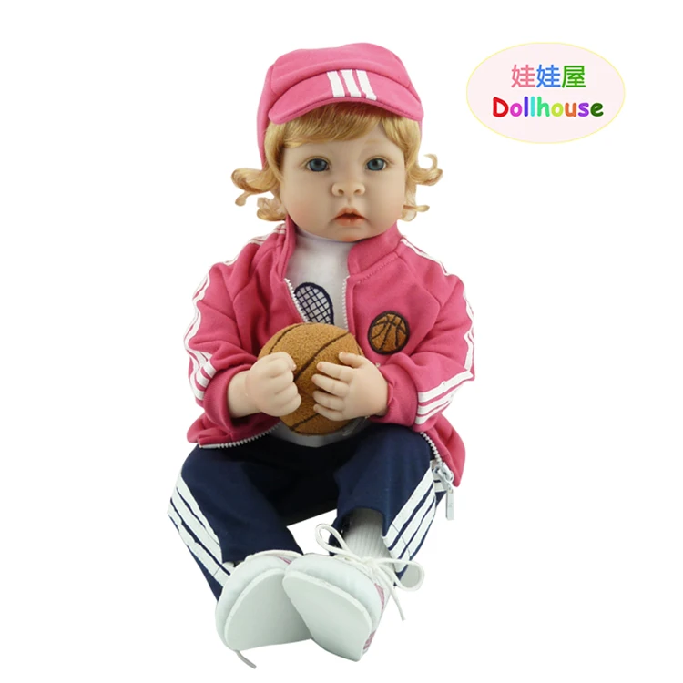 

22'' 56CM cotton body Silicone Dolls Reborn Boy doll baby toys Boneca Toys For Children baby birthday Alive Brinquedos juguetes