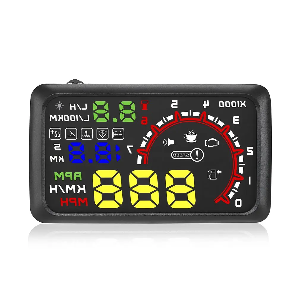 

newUniversal Car HUD Head Up Display Projector 5.5 Inch OBD 2 Interface Speeding Warning Alarm System Digital Car Speedometer