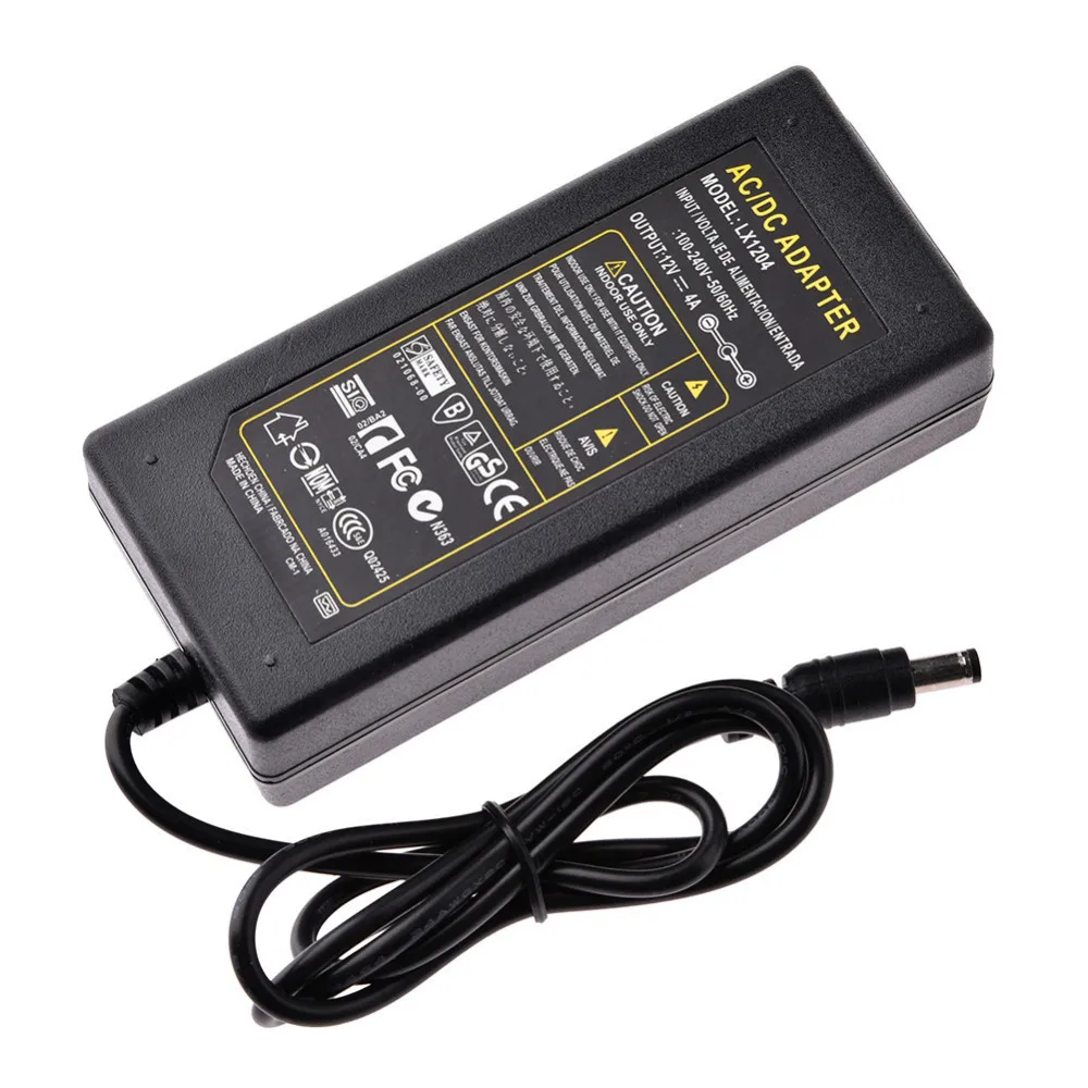 Interruptor de Led Carregador de Iluminação Adaptador de Fonte de Alimentação para Luz de Tira ac para dc 60w Led 3528 5050 100v-240v 12v 3a 4a 6a 5 Luzes e Iluminação