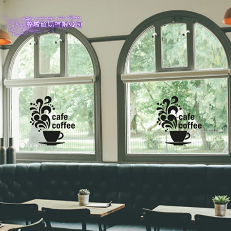 Coffee Sticker Cup Decal Cafe Poster Vinyl Art Wall Decals Pegatina Quadro Parede Decor Mural Coffee Sticker