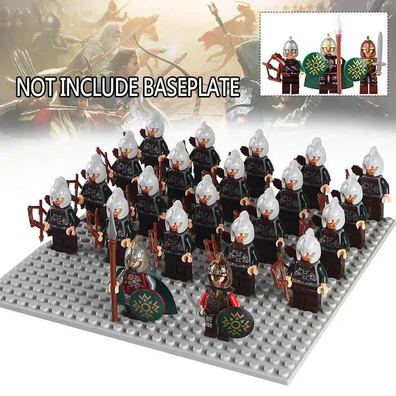 

Building Blocks 22pcs/lot WM1012 Rohan Archer King Theoden Eomer Uruk Hai Army 9471 CastleBricks Children Gifts Toys