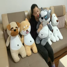 New Arrive Super Cute 1pc 80cm PP Cotton Firewood dog cute dog plush toys huskies pillow children Christmas birthday present