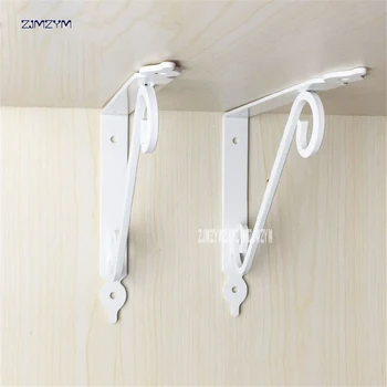 

Hot sale 2pcs/lot European-style Iron Triangle Bracket Wall Right Angle Bracket Fixed Load Bearing Frame with Black / White