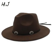 Женская и Мужская шерстяная шляпа Fedora для элегантных леди джентльмен зима осень широкий джазования с полями церкви Крестный отец папа сомбреро солнцезащитные очки