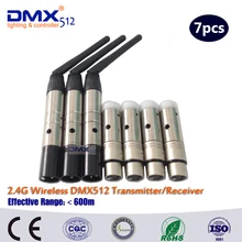 DHL 7 шт. Портативный XLR Сделано в Китае Беспроводной DMX512 приемник/передатчик 126 каналов автоматически прыжки частоты
