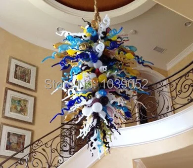 

Free Shipping Chinese Cheap Long Colorful Modern LED Chandelier