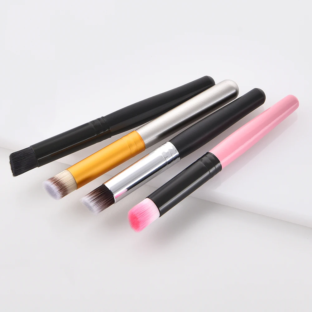4 цвета основа для лица кисть алюминиевая ручка косметические кисти для макияжа инструменты