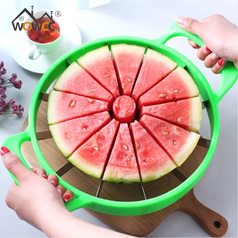 

WOWCC Watermelon Slicer Cutter Fruit Melon Stainless Steel Tools Watermelon Cut Refreshing Watermelon Kitchen Practical Tools