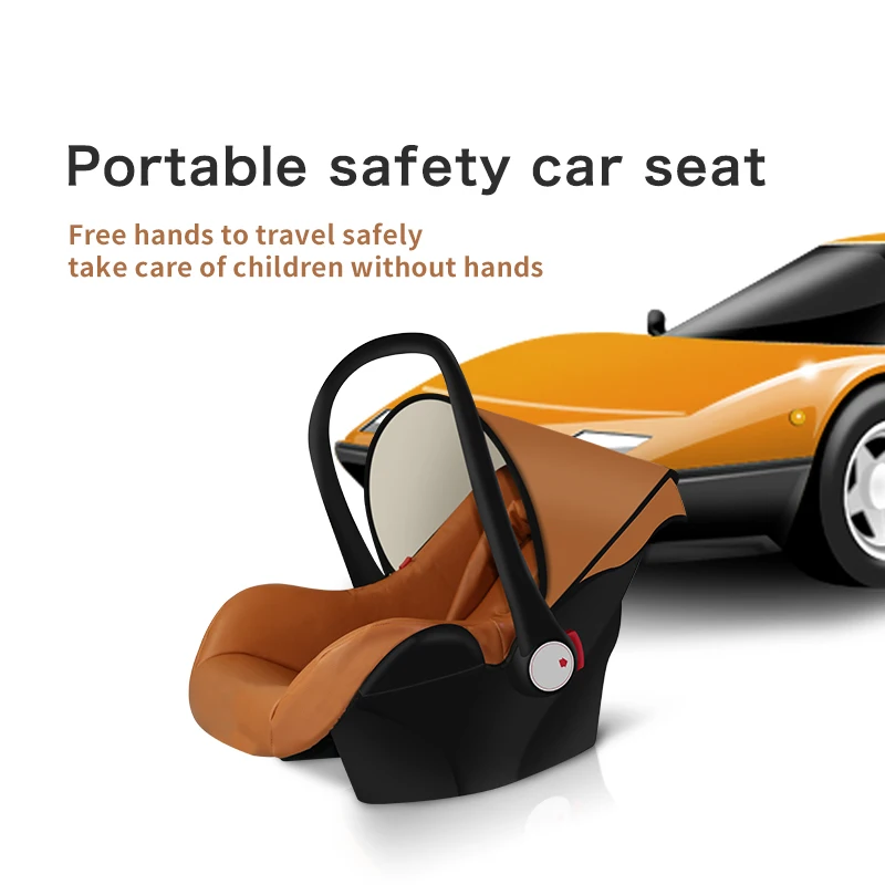 Кожаная детская коляска для новорожденных, переносная корзина безопасности, универсальное автокресло