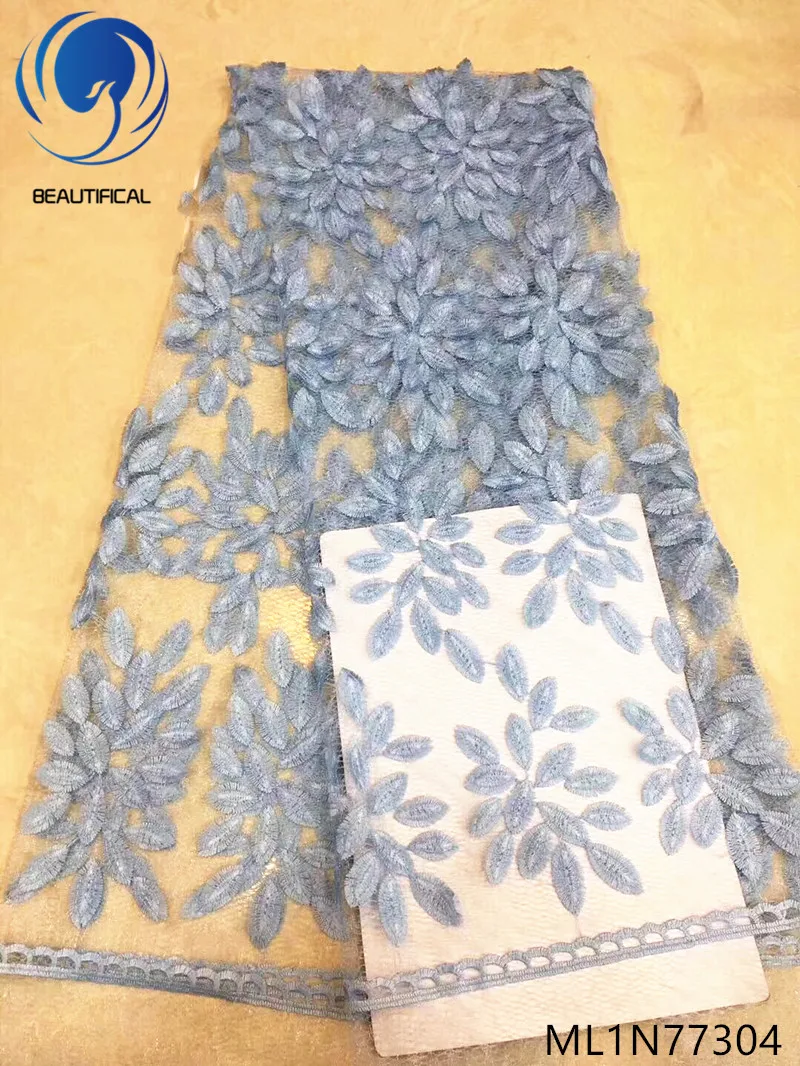 

Beautifical embroidery french lace fabrics Wholesale price nigerian net lace fabric for women 5yards/lot lace fabrics ML1N773