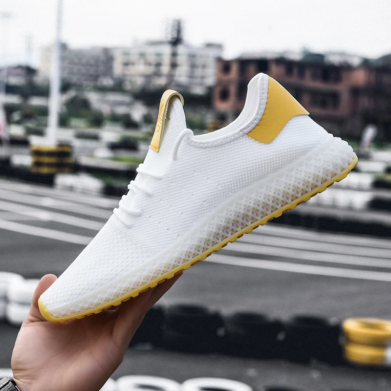 

Running Shoes for Men Lightweight Sport Shoes White Mens Sneakers Air Fabric Breathable Trainers Walking Shoes Zapatillas Mujer