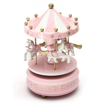 

Musical carousel horse wooden carousel music box toy child baby game