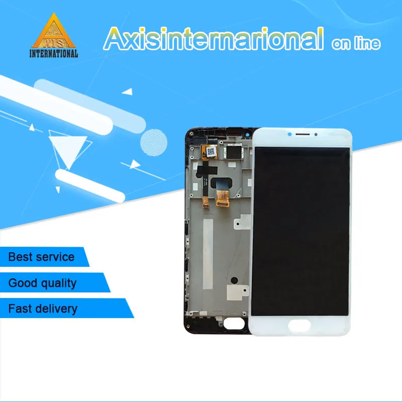 

For Meizu m3 note M681Q IC 30pins or 34pins Axisinternational LCD screen display+touch digitizer with frame free shipping