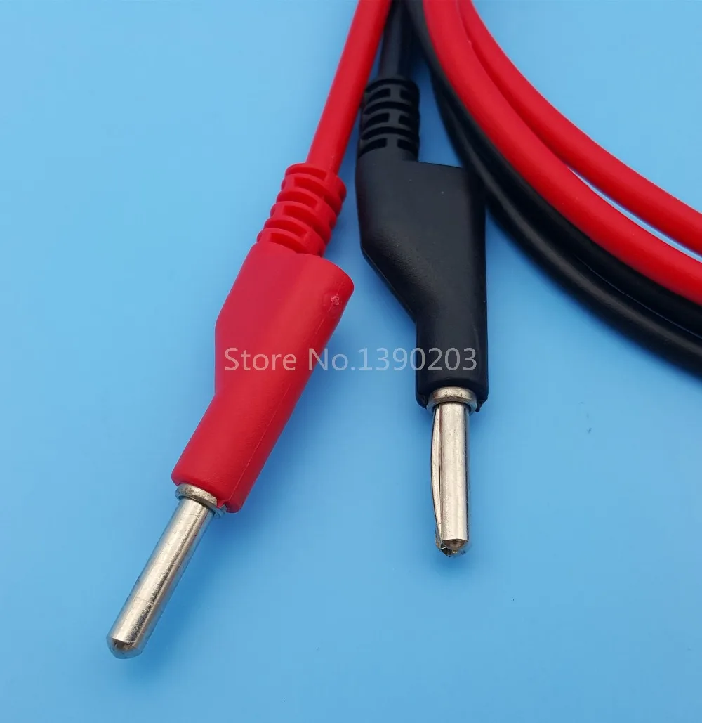 1Pair Double End 4mm Male Banana Plug Soft PVC Test Cable Connector ...