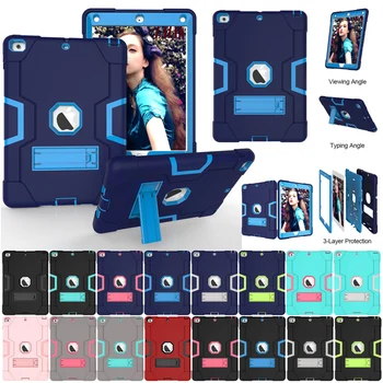 

For iPad 9.7 6th 5th A1954 2018 2017 Stand Shockproof Heavy Duty PC Stand Hard Hybrid Case For iPad 9.7 inch 2017 2018 Cover
