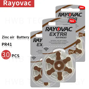 

5pack(30PCS) Rayovac Peak Performance Hearing Aid Batteries. Zinc Air 312/A312/PR41 Battery for CIC Hearing aids Free Ship!