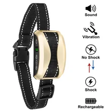 

Pet Dog Waterproof Rechargeable Anti Bark Collar Adjustable 7 Sensitivity Levels Vibration Stop Barking Dog Training Collars