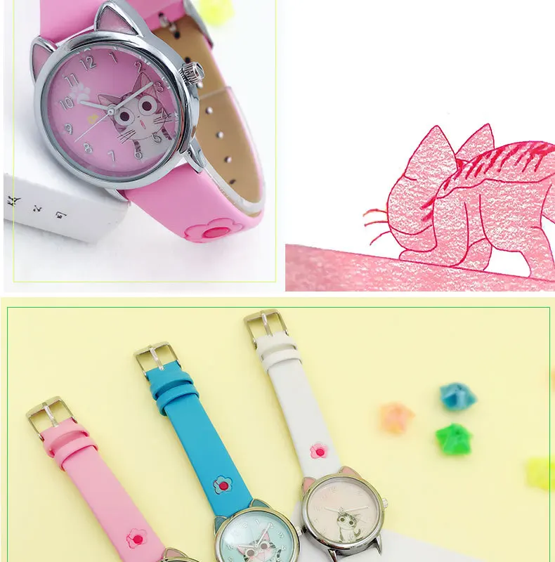 JOYROX детские часы с милым рисунком сыра кота, кварцевые аналоговые детские наручные часы для мальчиков и девочек, студенческие часы, подарок, Relogio Feminino