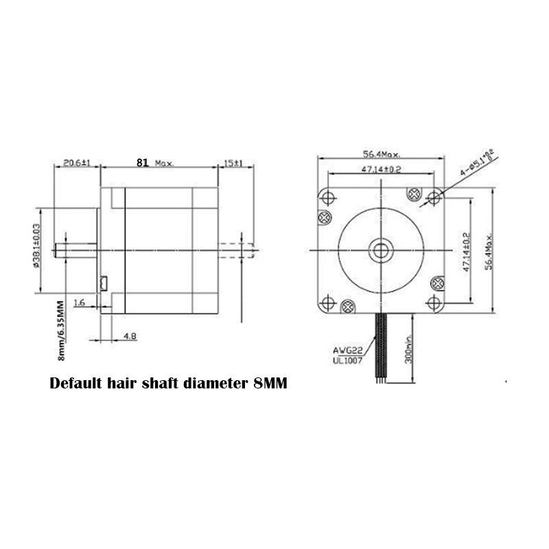 Nema 23 57HS22 шаговый двигатель 57 мотор 2.3Nm с обновлением TB6600/DM542 шаговый двигатель драйвер NEMA17 23 для ЧПУ 3D принтера