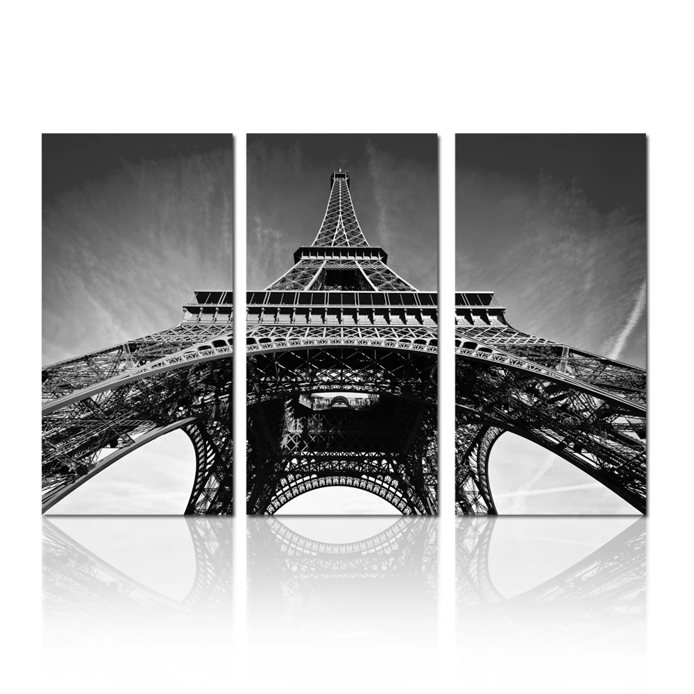 FREE SHIPPING Wall Art Canvas Black and White Eiffel Tower Canvas