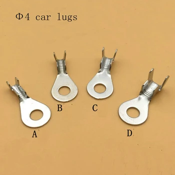 

50pcs/lot 4.2 Round Terminal Crimping Terminal M4 Tab Copper Opening Nose End DJ431-4A/B/C/D