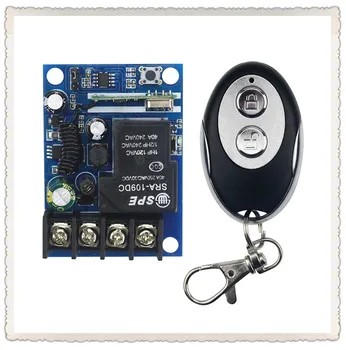 

2016 New DC12V 24V 48V 1CH RF Wireless Remote Control Switch System 1 ellipse shape transmitter &1 receiver Learning code