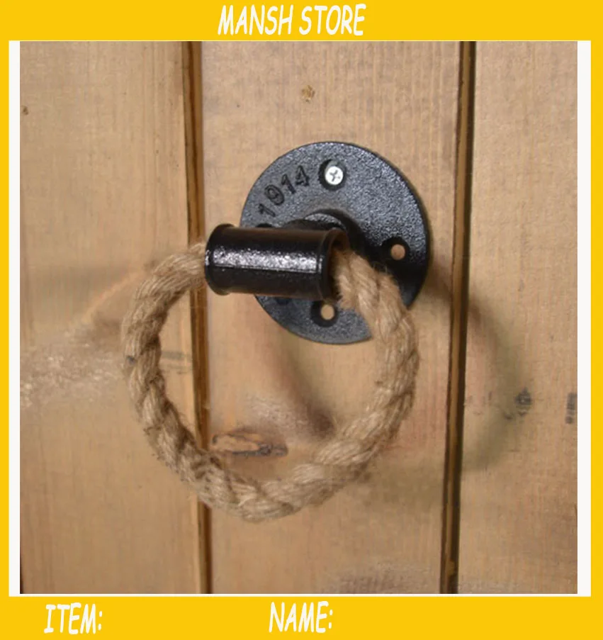 Buy 2pcs/lot Retro Iron Pipe Door Handle Flange Door