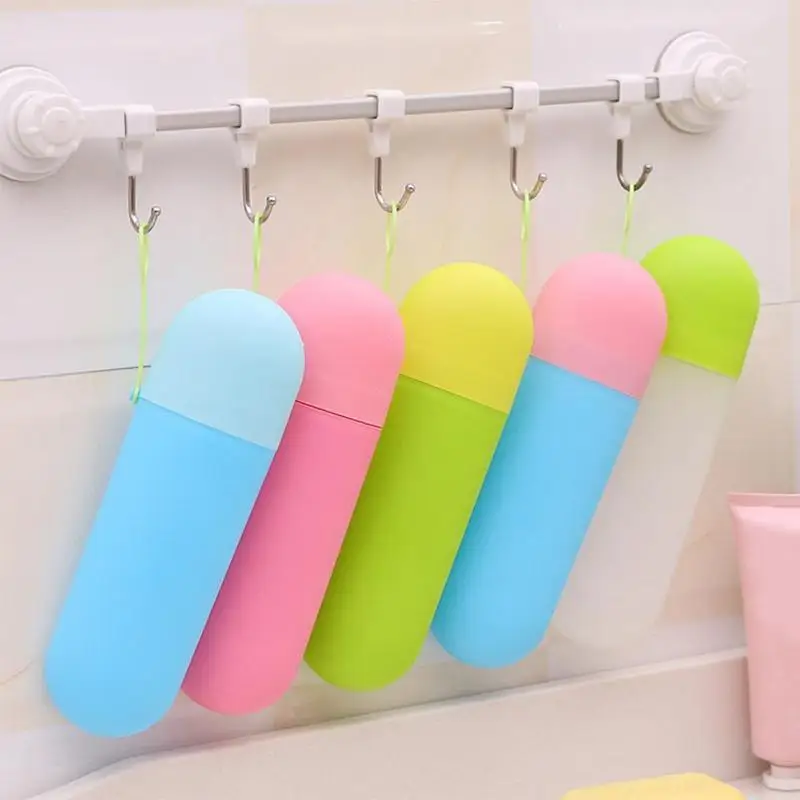 Portable Toothbrush Holder Case Candy Colors Travel Toothpaste Protect Box