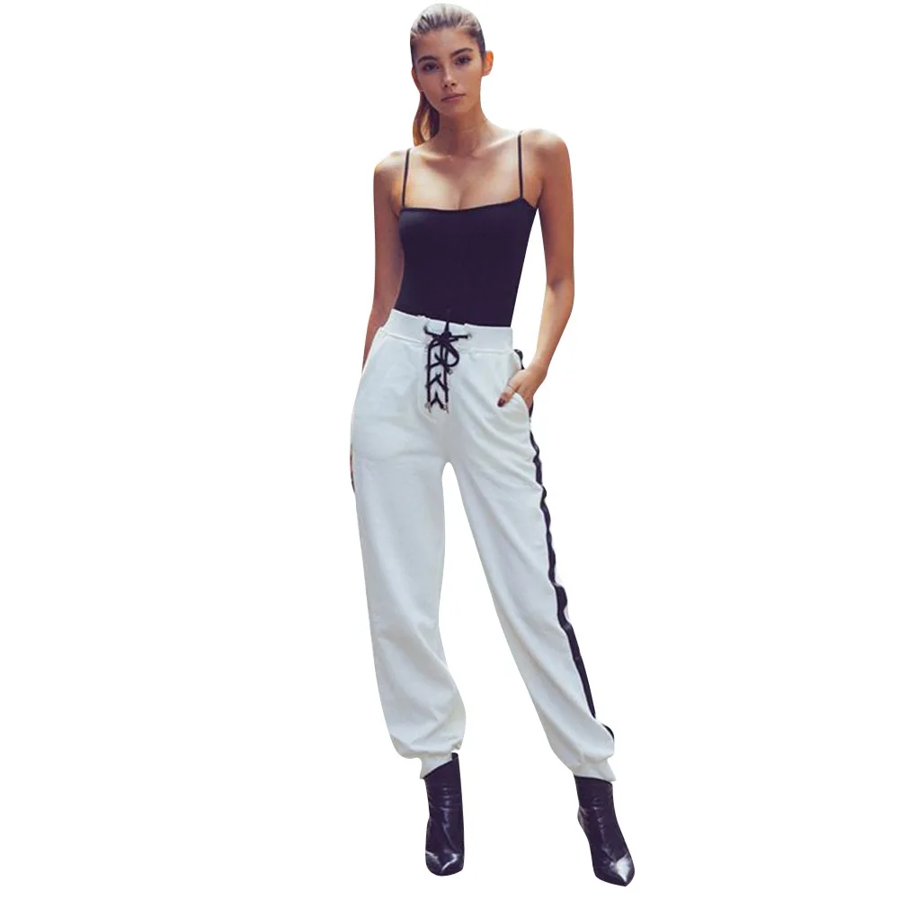 

Corn banding black and white pencil pants spot Fashion casual sexy all-match style Street hipsters high quality Comfortable heal