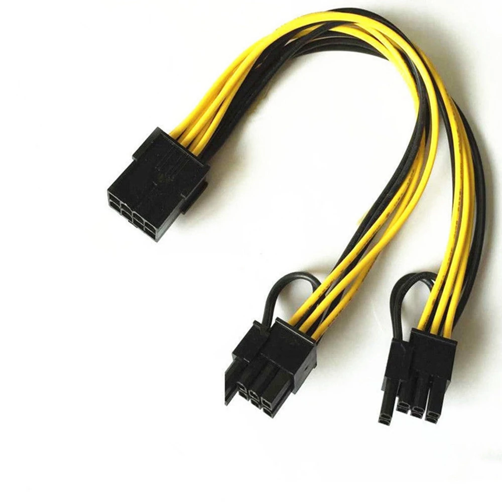 

MLLSE PCIE 8p Female to Dual 6+2p Male GPU Graphics Video Card Power Cable Cord CB0584