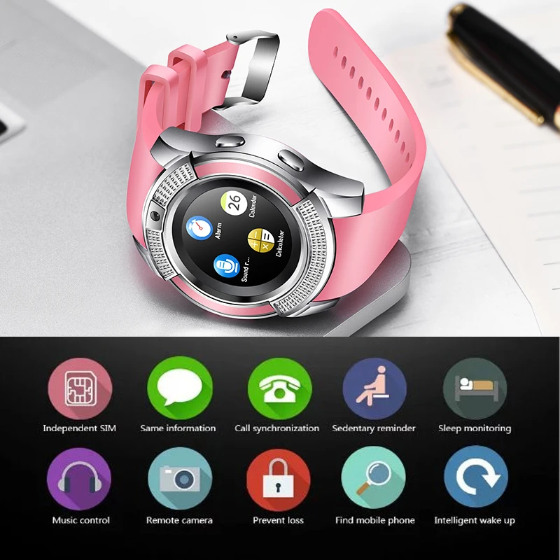 

BANGWEI2018 New Women Smart Watch Information Vibration Reminder Music Player fashion Fitness Smart Digital Watch LED Clock+Box