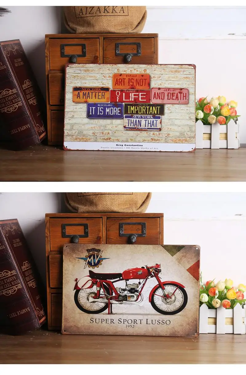 Vintage nostalgic iron painting decorative painting wrought iron wall decoration