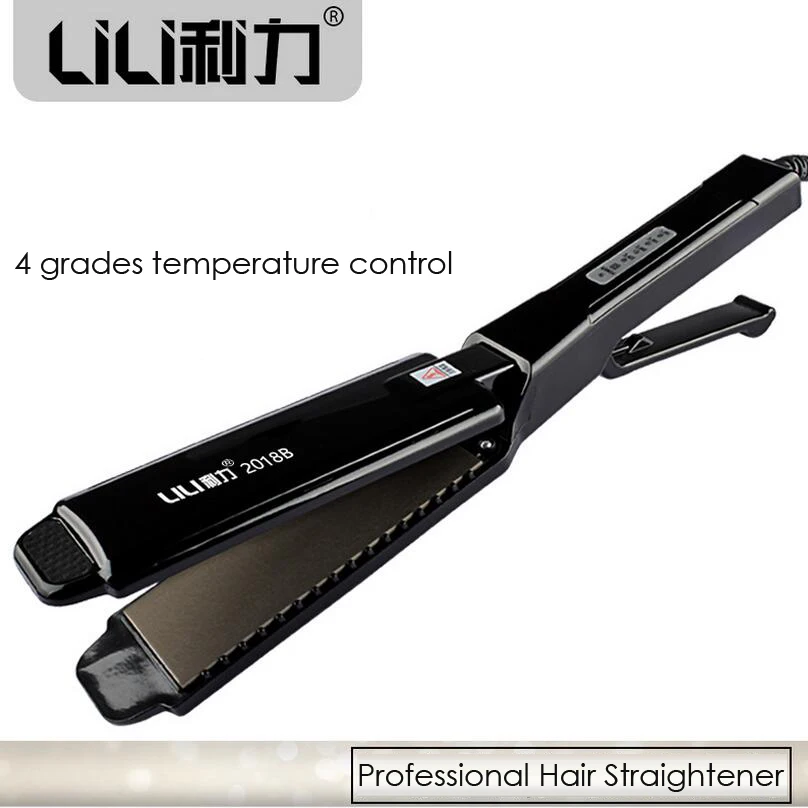 Temperature Control Electric Hair Straighteners Titanium Coating 220V