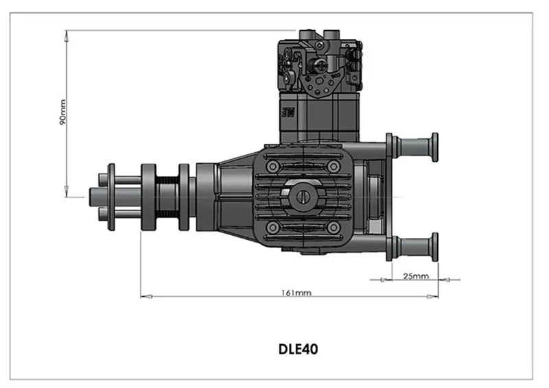 DLE DLE 40CC бензин/бензиновый двигатель двойной цилиндр DLE40 для RC самолета