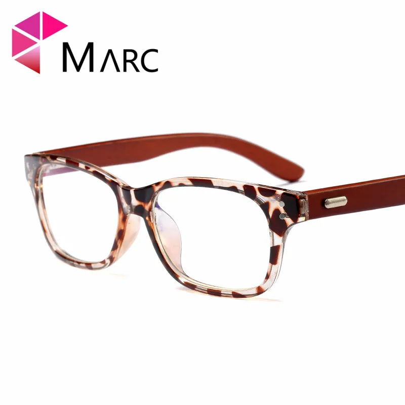 

MARC WOMEN MEN Reading Optical Black Plain glass spectacles glasses Literature and art retro classic wooden Plastic 9608