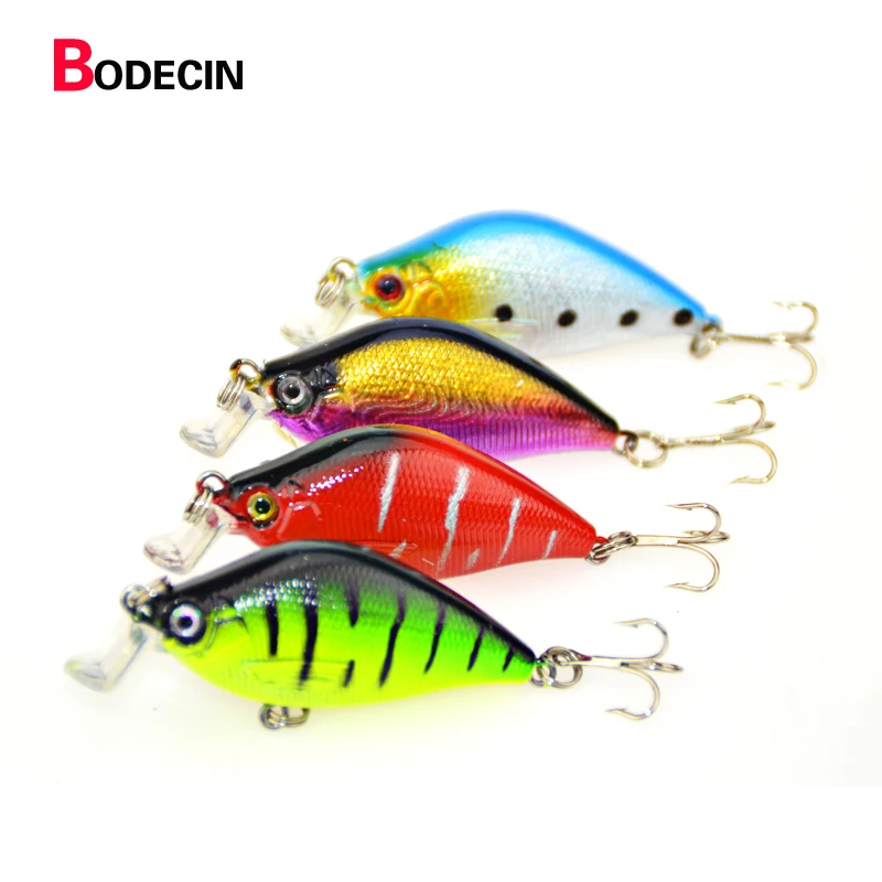 

4PCS Fishing Lures For Pike Tackle Fish Trolls Hard Lure Crank Bait-artificial Hooks Reflective Fake Carp Crankbaits Wobbler Sea
