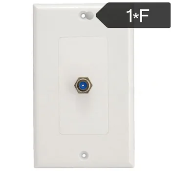 

1 Port Television Satellite Wall Plate RCA Coax Cable Coaxial Jack for CCTV TV ABS ket Face Plate ABS 11.3cm 7cm