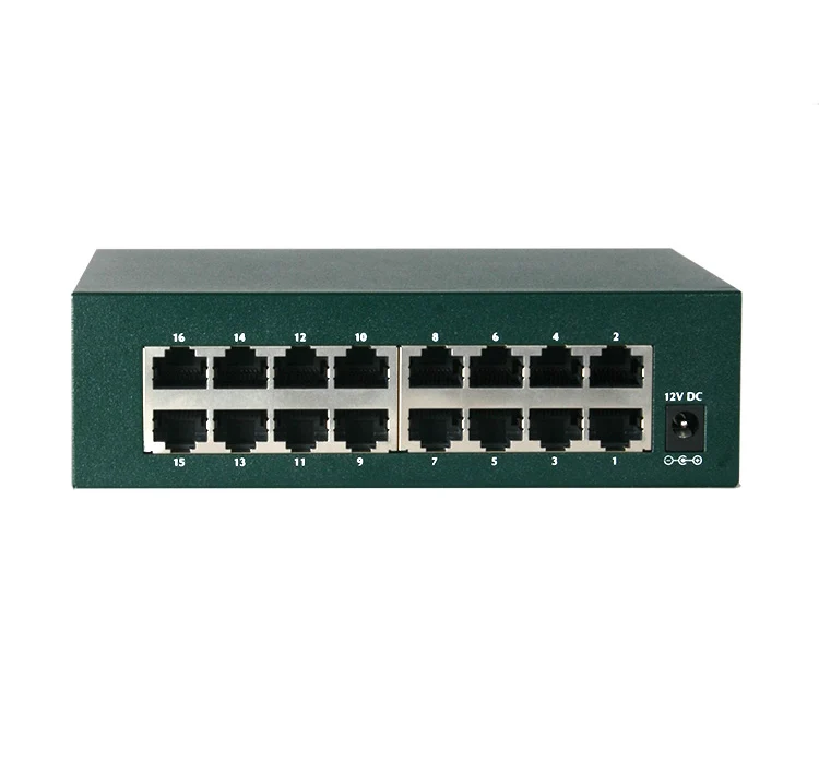 

Seapai Iron mini 16-port Gigabit Network Switch 5-12V Enterprise Network Surveillance Switch with Rack Lightning Protection