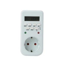 220V 50Hz 16A Auto On/Off Relay Timer Switch Socket Digital LCD Power Timer Energy-saving Programmable Time Switch EU US UK Plug