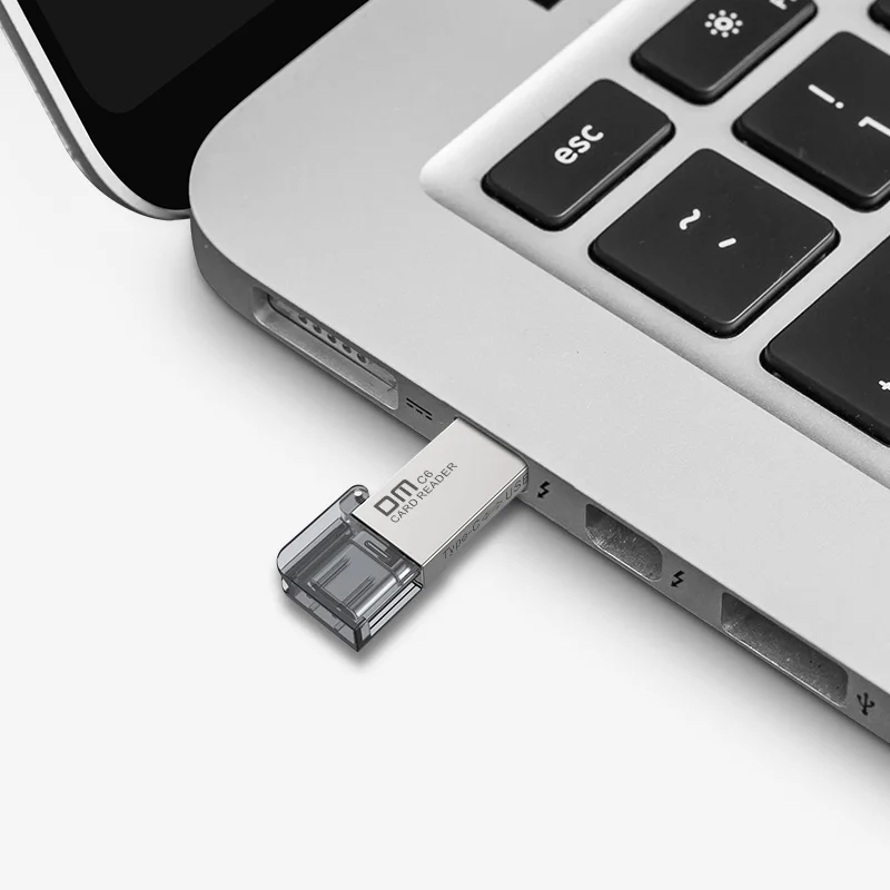 맥북 또는 스마트폰용 멀티 메모리 카드 리더, USB-C 인터페이스, DM USB C 카드 리더, CR006 마이크로 SD/TF 타입 C