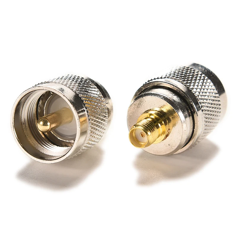 Silver-Plated Adapter PL259 UHF Plug Male To SMA Female Jack RF Connector Drop Shipping photo