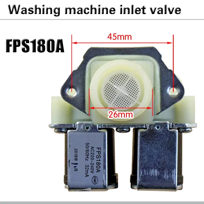 Барабанная стиральная машина двойная головка впускного клапана Соленоидный клапан переключатель FPS180A впрыска воды клапан переключатель