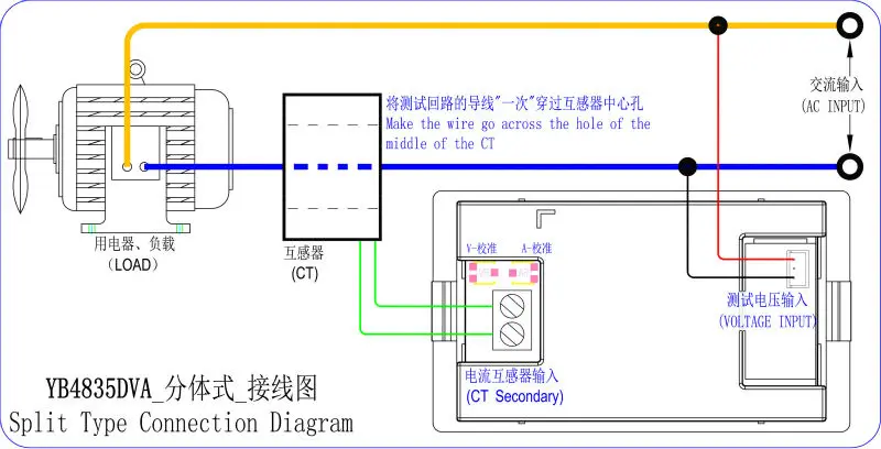 AC 80-300 В с двумя проводами ЖК-цифровой вольтметр переменного тока Амперметр D85 AC 0-100A AC Вольт Ампер панель измеритель тока измеритель напряжения с CT 100A