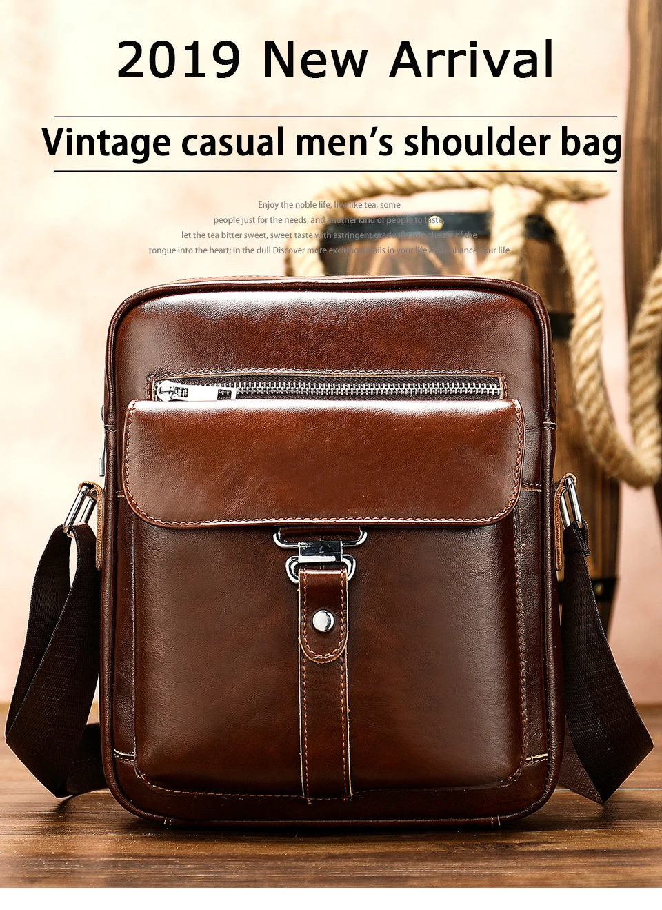 Men 's Shoulder Bags Genuine leather Male Flap Crossbody Bag for Men Vintage Pockets Ipad Phone Messenger Handbags 1