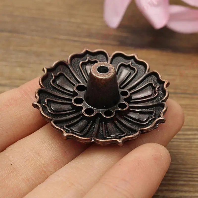 

1pcs Lotus Flowers Pattern Incense Burner Stick Cone Burner Holder Incense Base Plug Home Decoration #1003