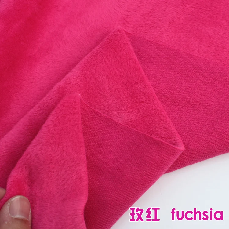 Fuchsia Cotton Polyester Velour Knit Fabric Luxurious kid Wear Super Soft Extra Plush 60&quot Wide Sold By The Yard | Дом и сад