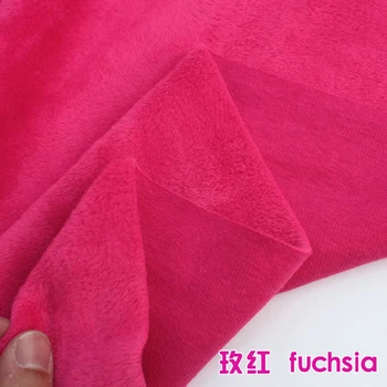 

Fuchsia Cotton Polyester Velour Knit Fabric Luxurious kid Wear Super Soft Extra Plush 60" Wide Sold By The Yard